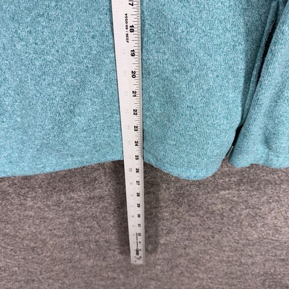 Eddie Bauer Sweater Pullover Women L Large Blue Knit Long Sleeve High Neck - Picture 6 of 7